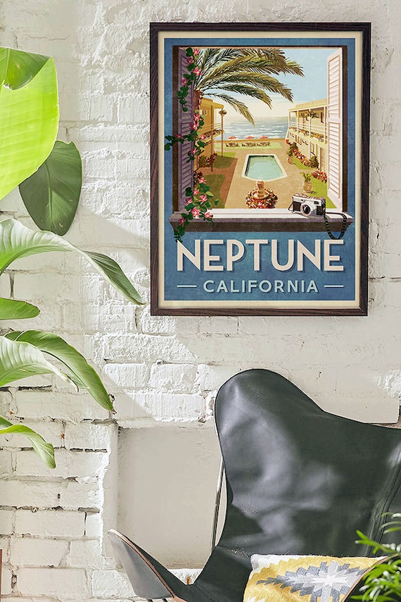 Neptune Travel Poster, Veronica Mars Inspired