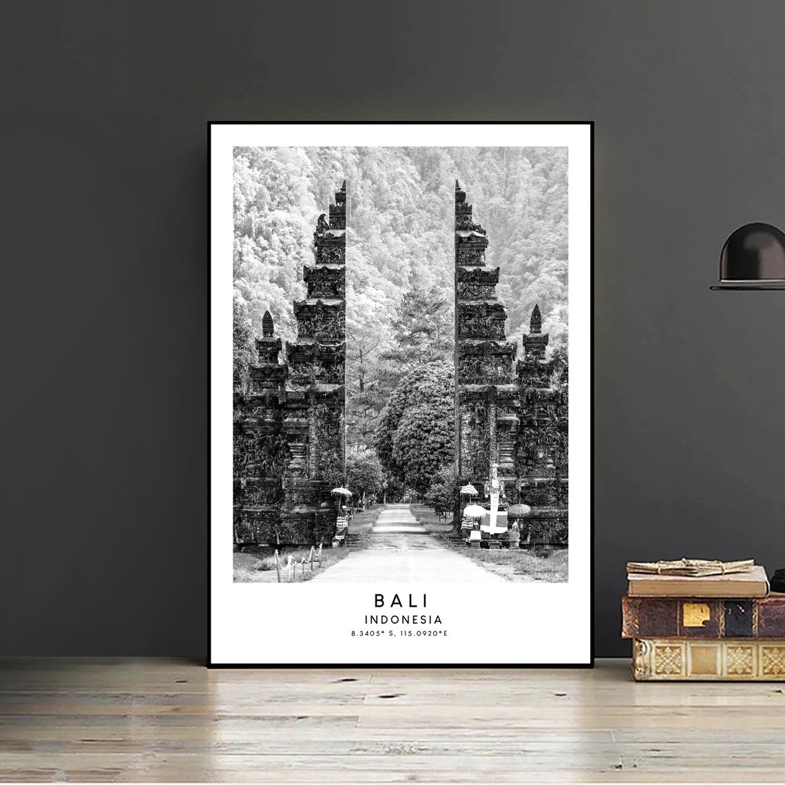 Bali Indonesia Minimalist Coordinates Travel Poster - Image 2