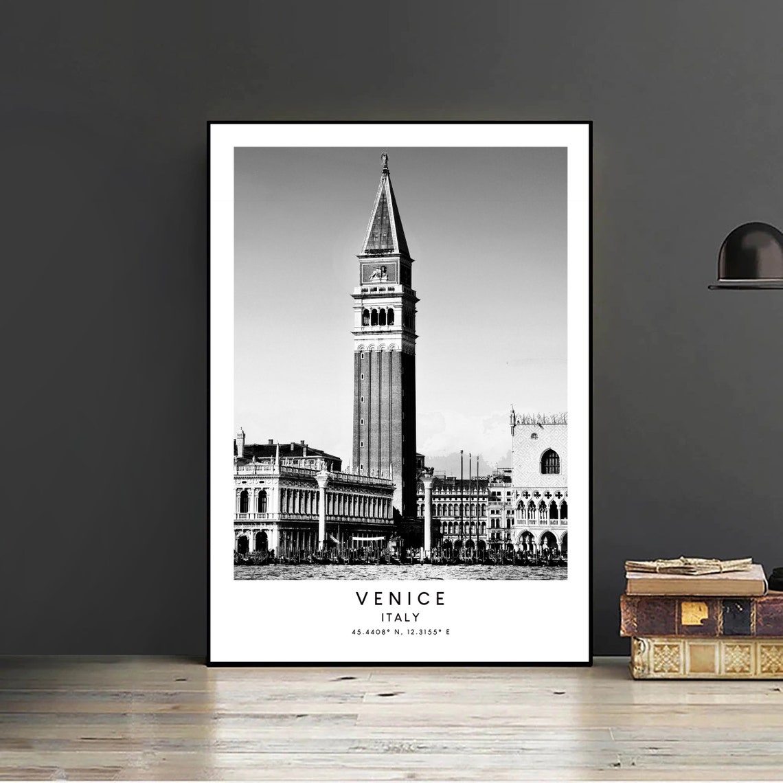 Venice Coordinates Minimalist Italy Travel Poster - Image 2
