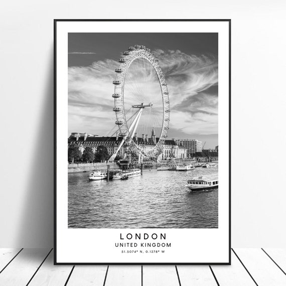 London Eye Minimalist Travel Poster, London City