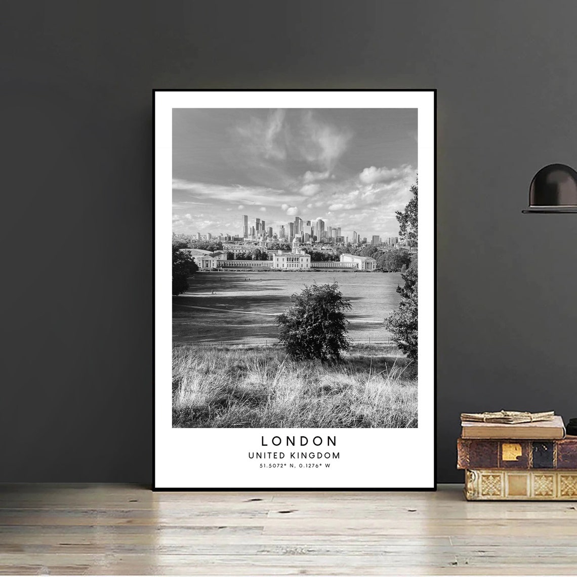 London Travel Print Black And White London Greenwich Poster Greenwich Print Minimalist London Wall Art London Greenwich Wall Print Gift Art - Image 2