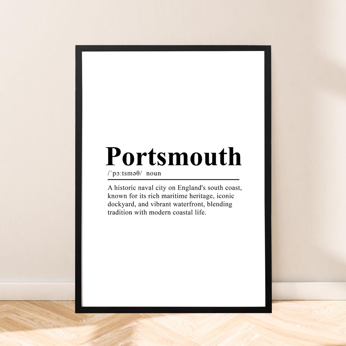 Portsmouth Print Portsmouth Wall Art Portsmouth Poster Wall Hanging Portsmouth Travel Print Minimalist Portsmouth Art Home Dcor Gift Poster