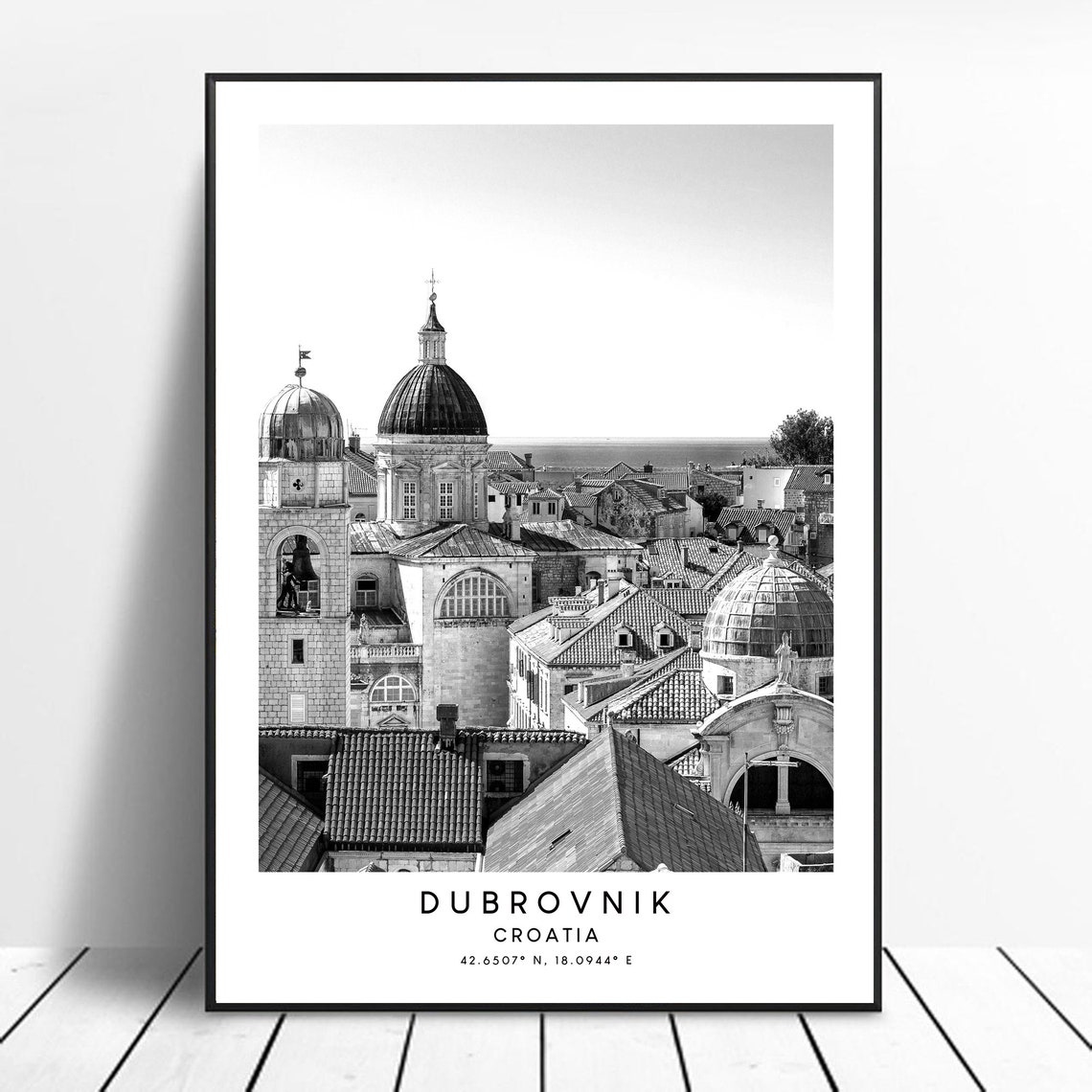 Dubrovnik Croatia Minimalist Travel Art Print