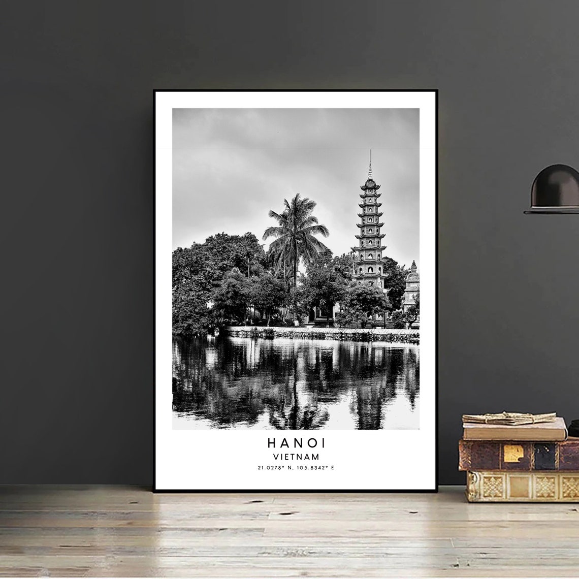Hanoi Minimalist Travel Poster, Buddhist Temple - Image 2