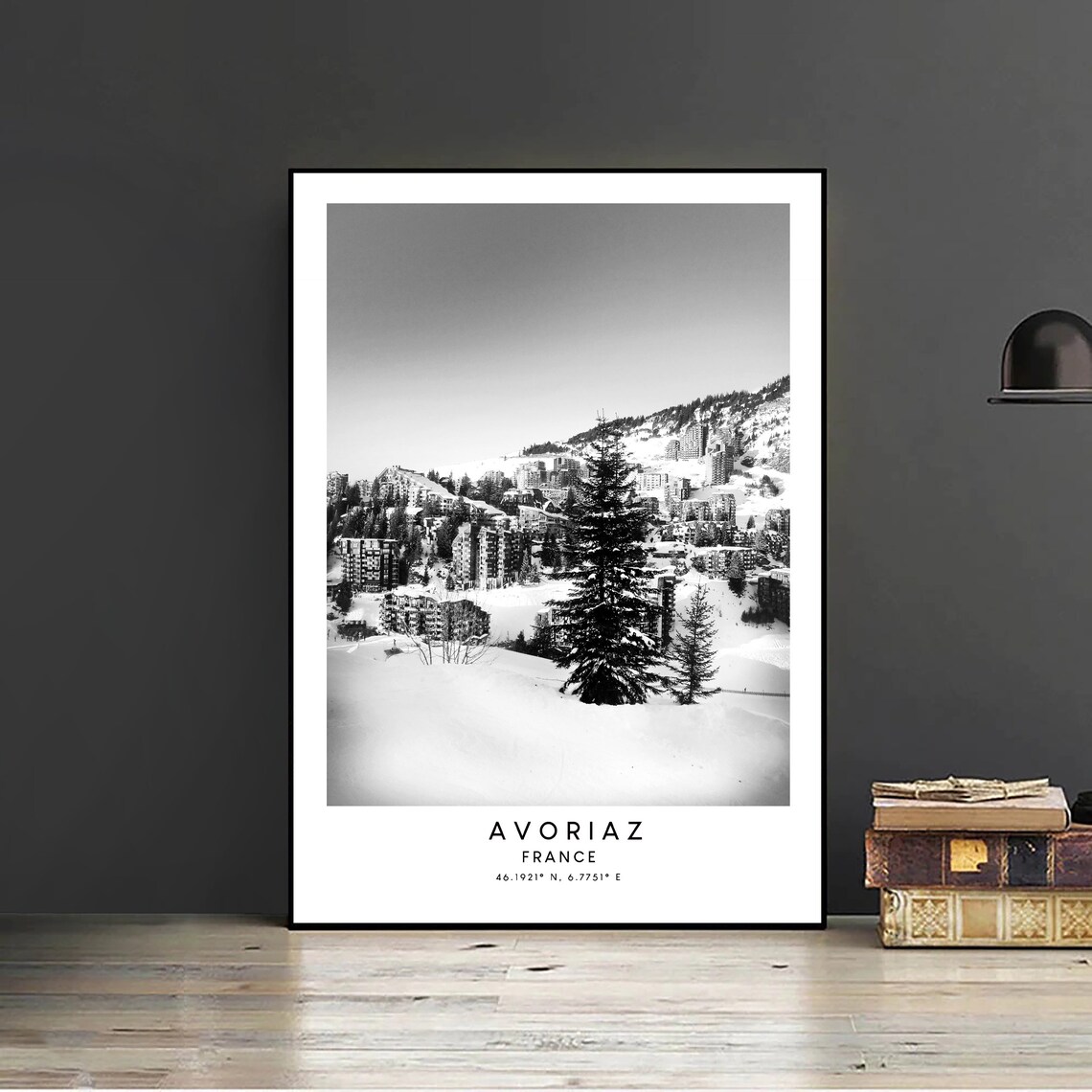 Avoriaz Minimalist Travel Art Print, Avoriaz France - Image 2