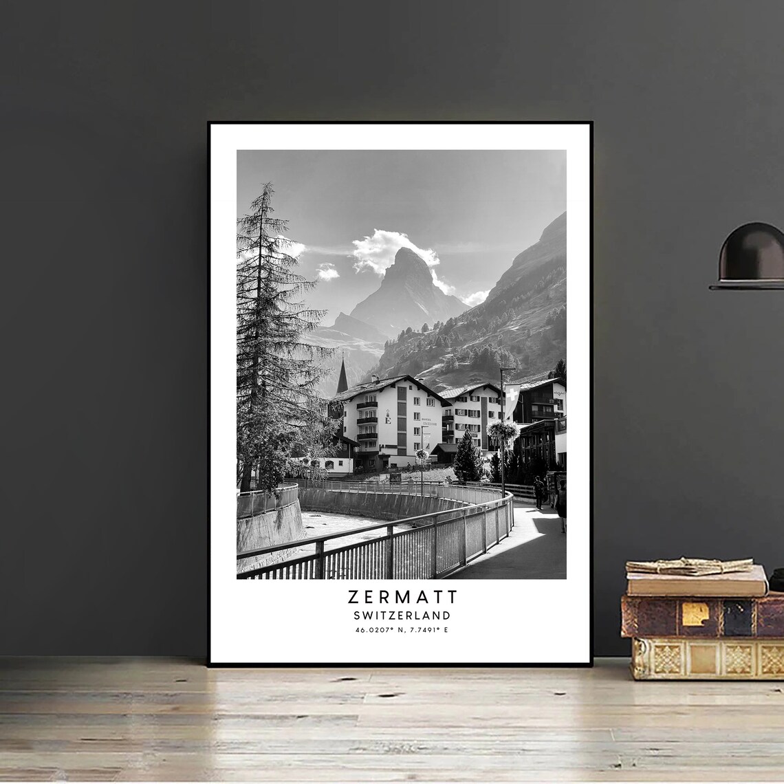 Zermatt Minimalist Travel Art Poster, Switzerland - Image 2