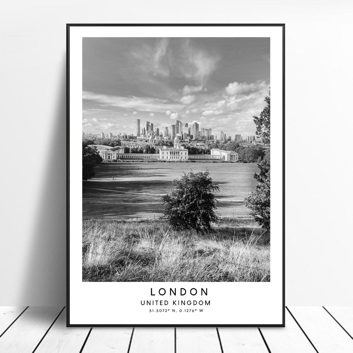 London Travel Print Black And White London Greenwich Poster Greenwich Print Minimalist London Wall Art London Greenwich Wall Print Gift Art