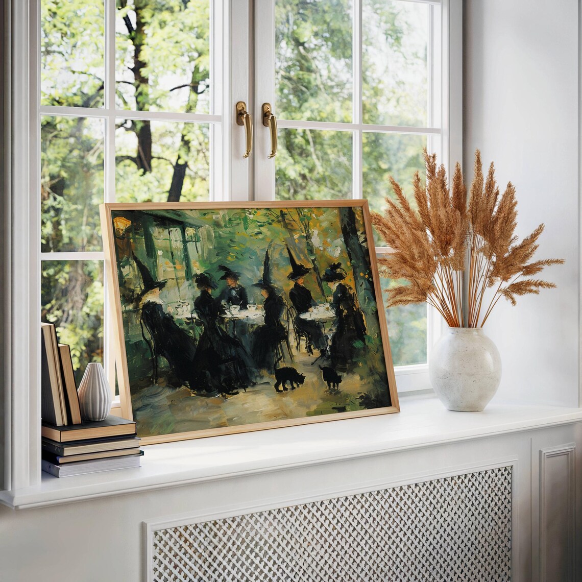 Witch Cafe Halloween Impressionist Witches Art Print - Image 7