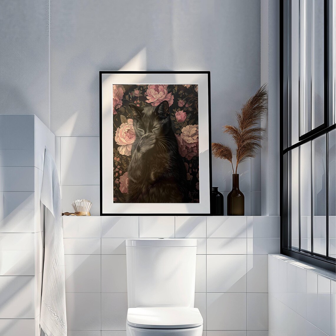 Funny Cat Bathroom Toilet Humor Art Print, Cat Lover - Image 7