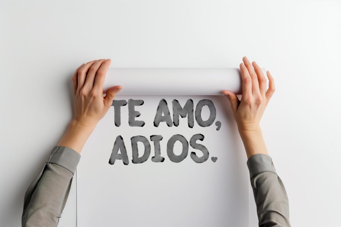 Te Amo Adios Spanish Quote Minimalist Modern Entryway Wall Poster - Image 3