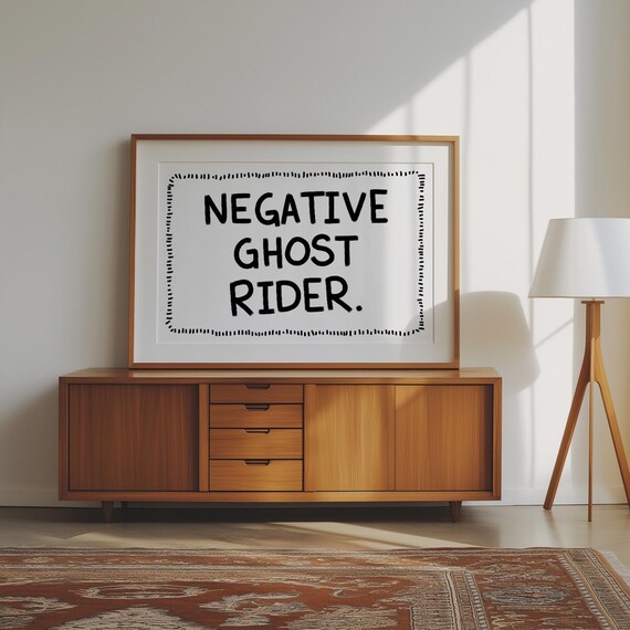 Negative Ghost Rider Top Gun Quote Funny Classic Movie Wall Poster