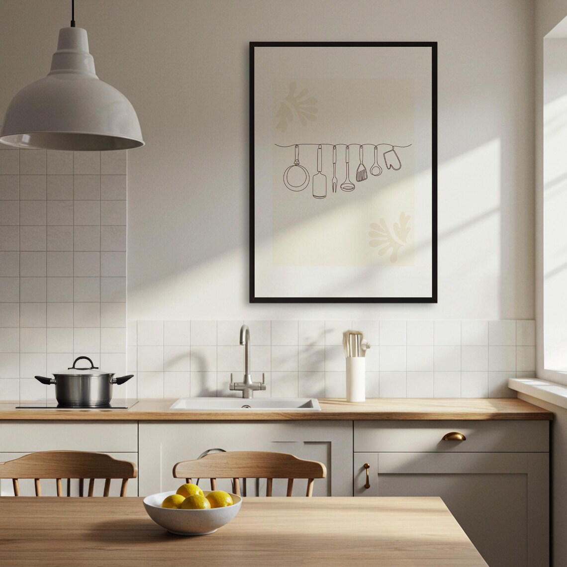 Kitchen Utensils Line Art, Minimalist Cooking Decor - Image 3