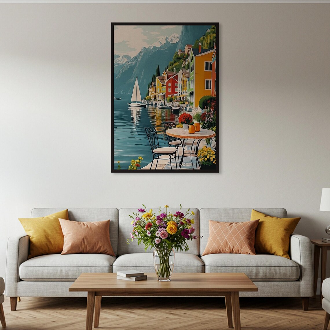 Lake Town Landscape Poster, European Travel Decor - Image 4