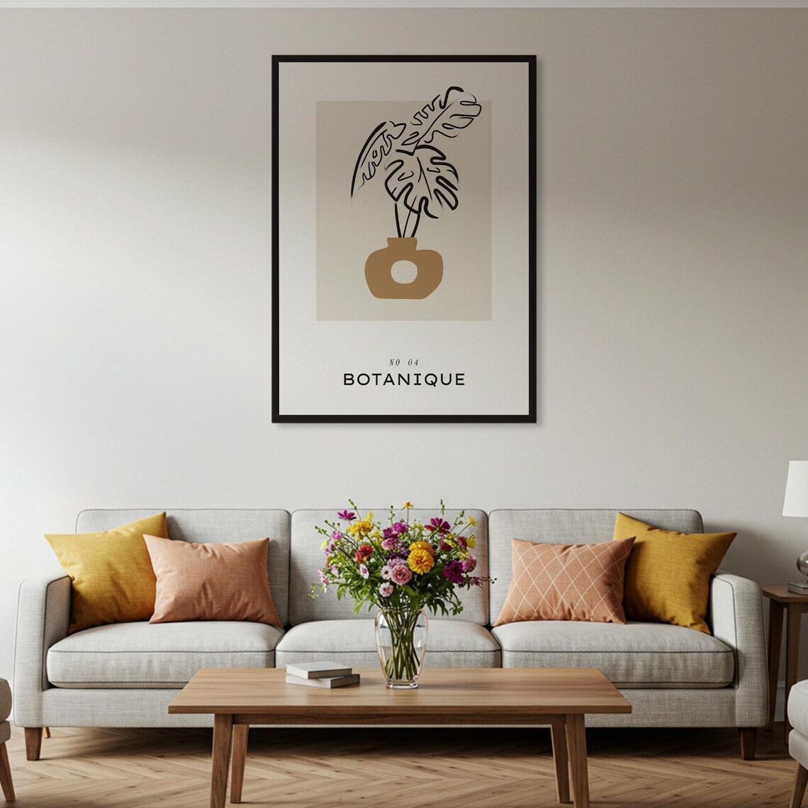 Botanique Monstera Minimalist Plant Line Art Print - Image 4