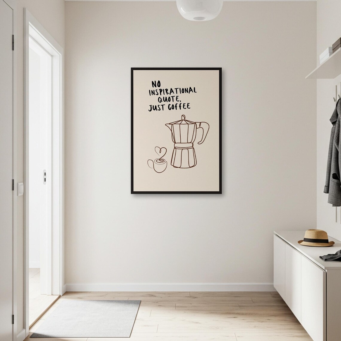 No Inspirational Quote, Just Coffee Poster - Image 2