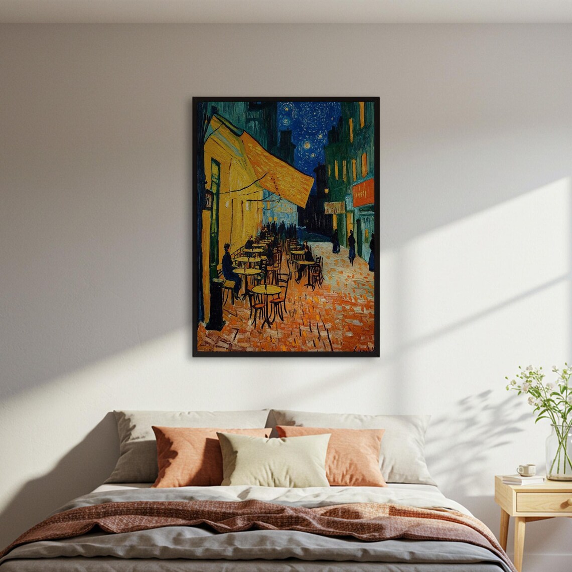 Van Gogh Cafe Terrace At Night, Impressionist Cityscape