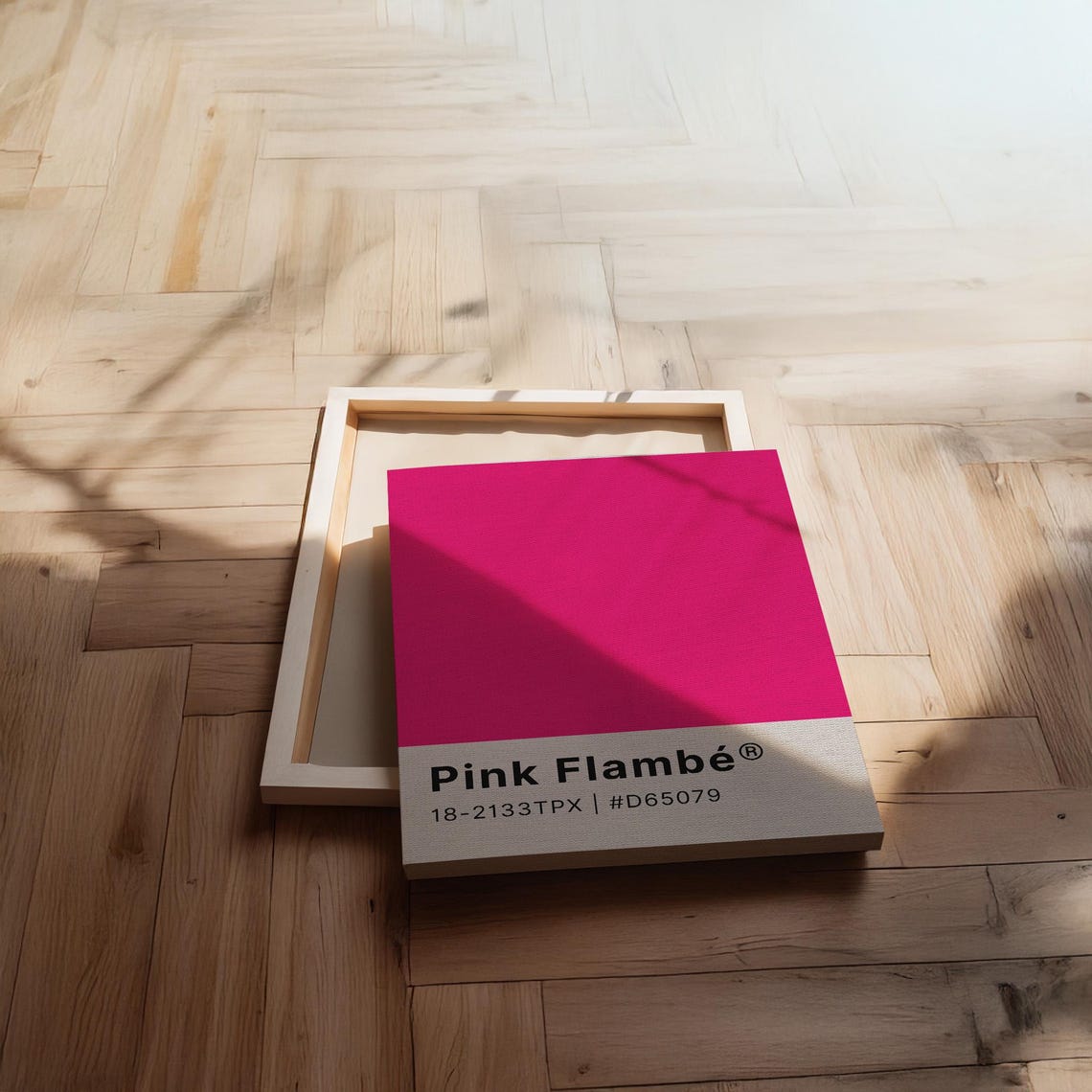Pink Flambe Color Swatch Chip Minimalist Modern Decor Poster - Image 2