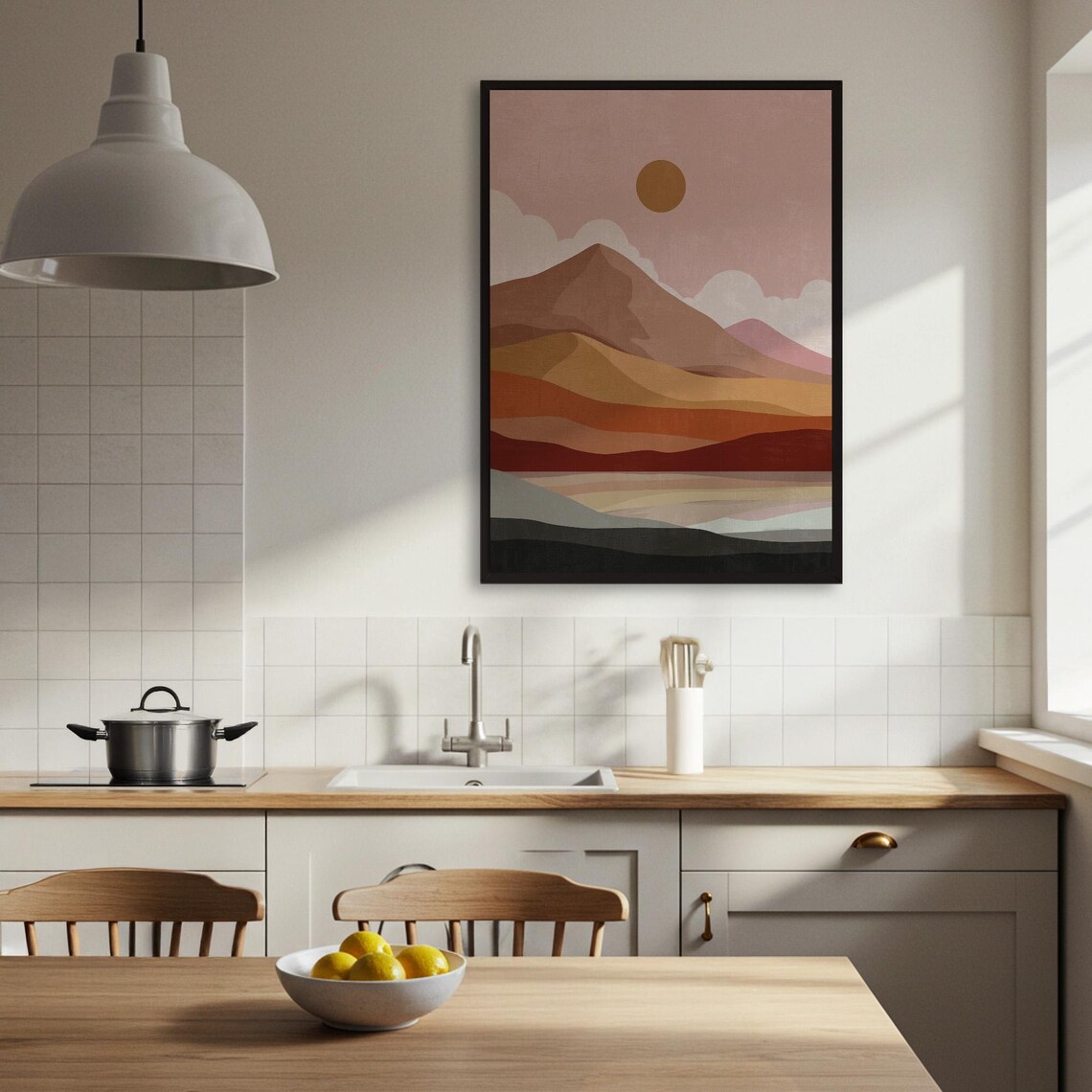 Abstract Mountain Landscape, Modern Nature Wall Art - Image 3