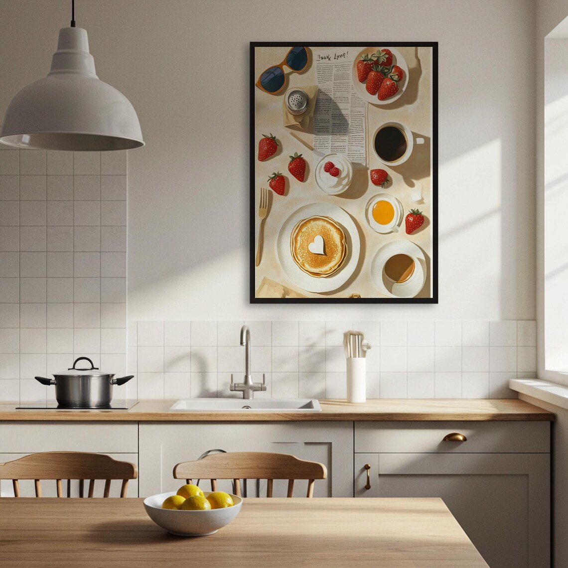 Breakfast Scene, Modern Illustration Poster - Image 3