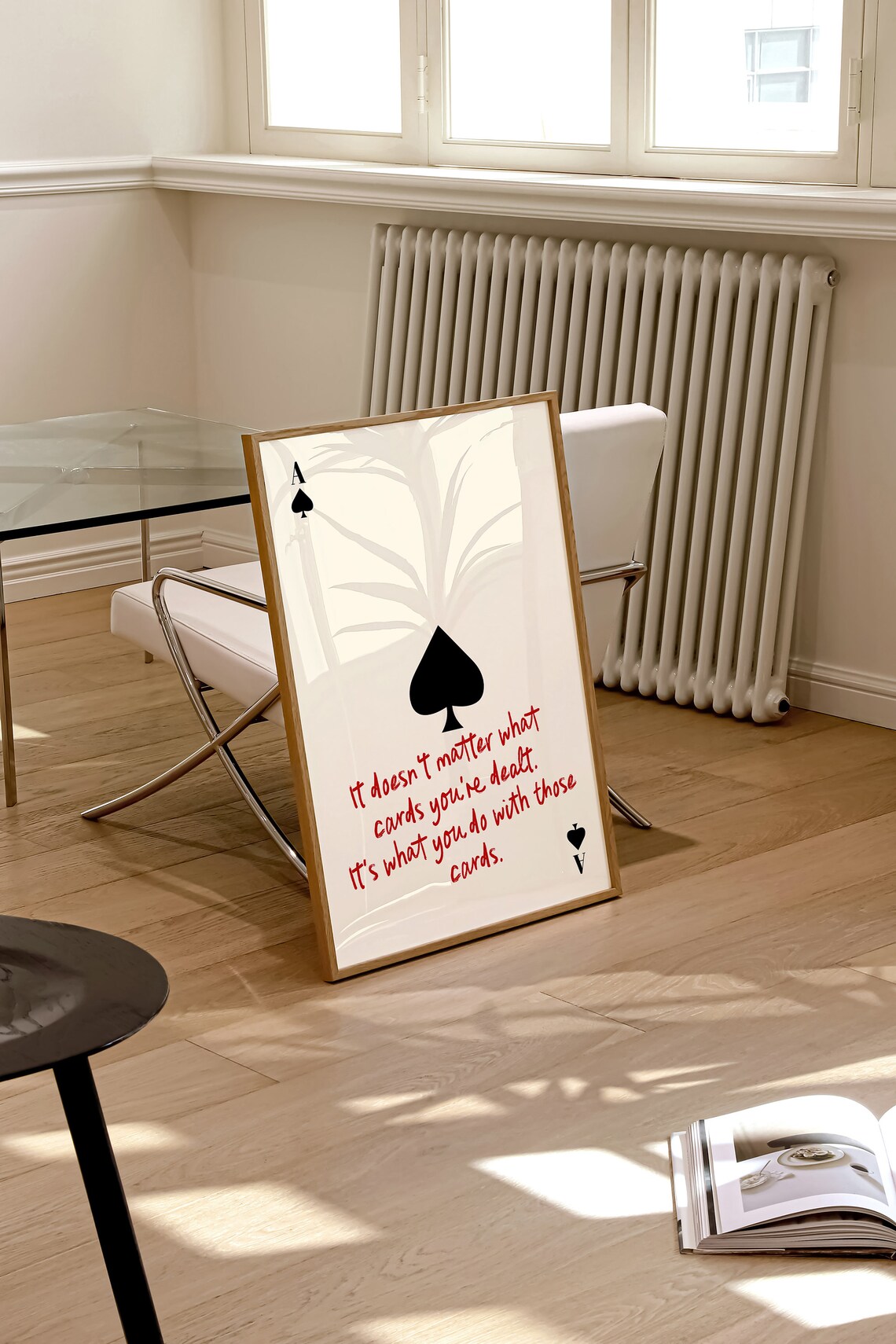 Ace of Spades It Does Not Matter What Cards You Are Dealt Quote Poster - Image 2