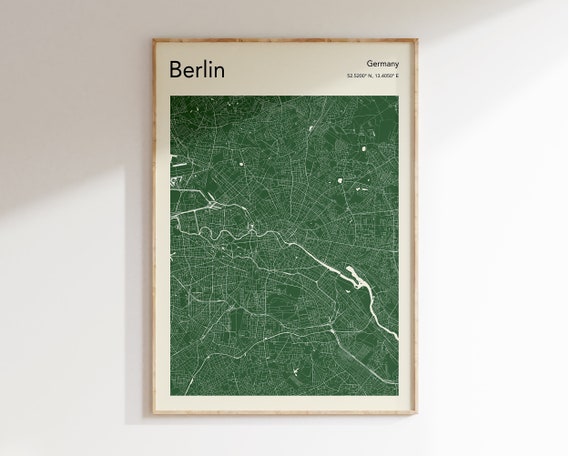 Berlin City Map Art Print, Personalised Map
