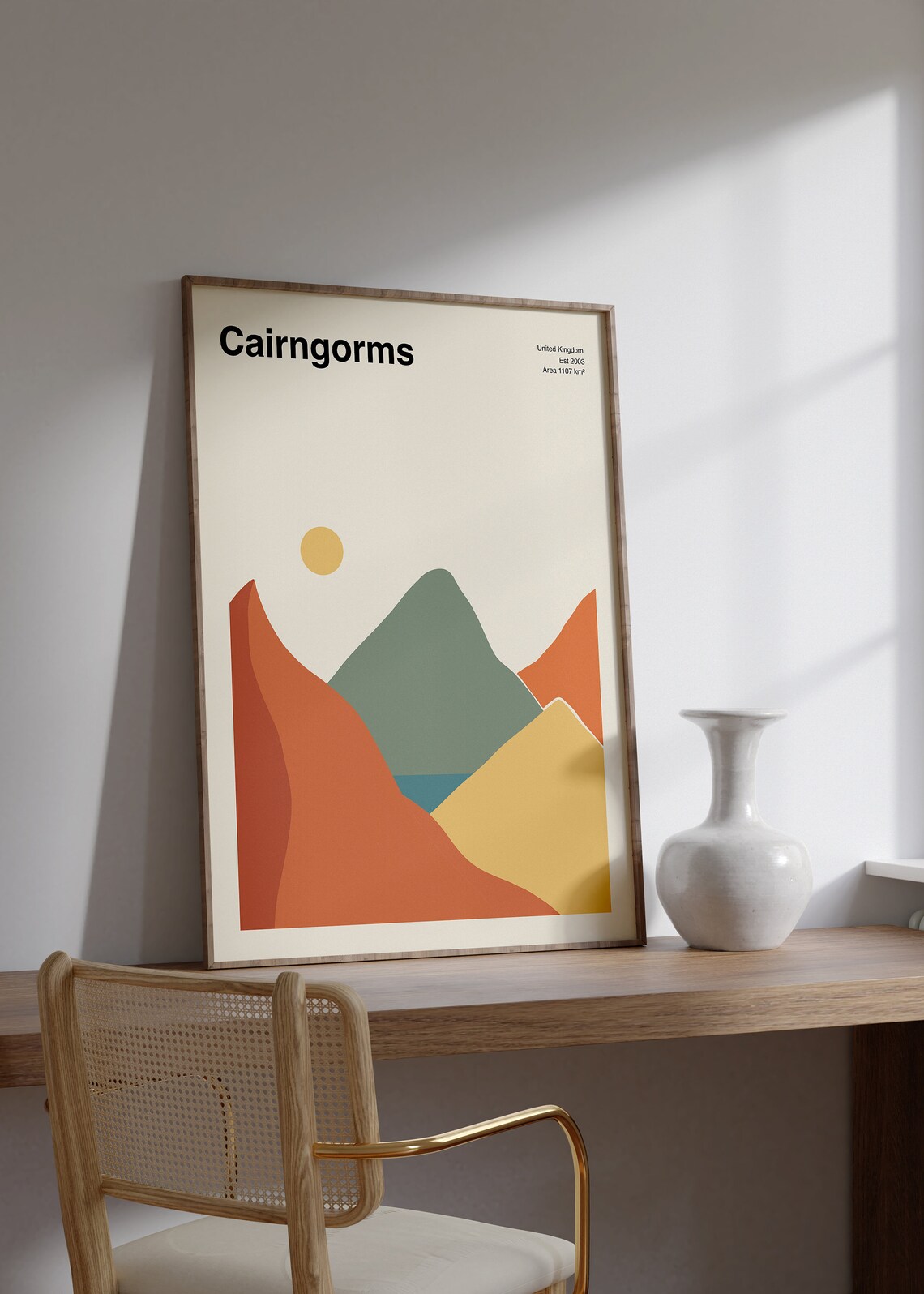 Cairngorms National Park Minimalist Mid-Century Travel Poster - Image 2