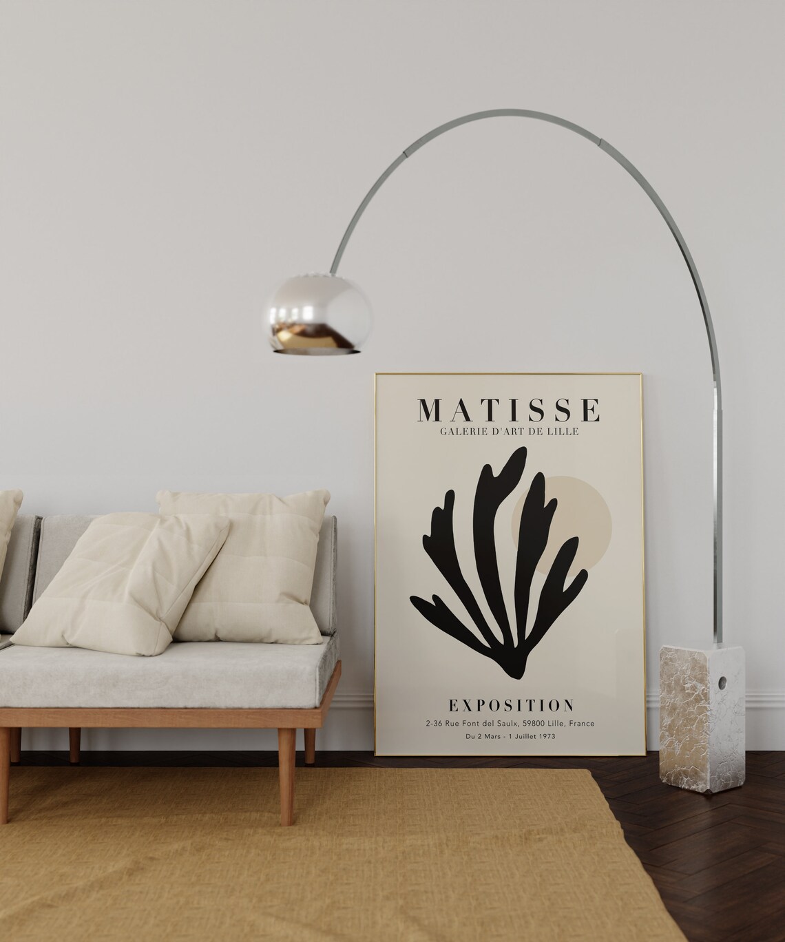 Matisse Black Leaf Cut Out Lille Gallery Exhibition 1973 Poster - Image 2
