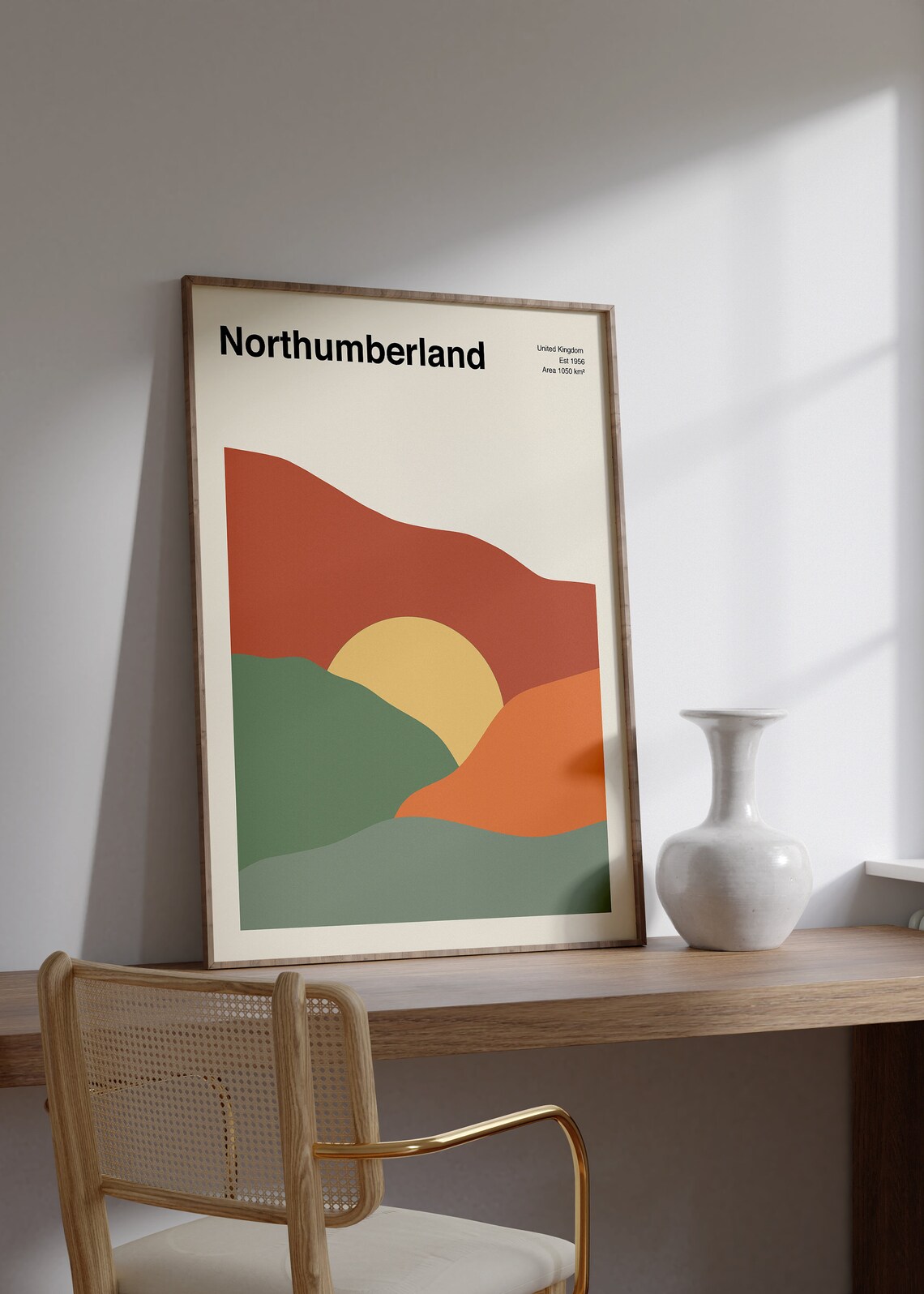 Northumberland National Park Mid-Century Travel Poster - Image 2