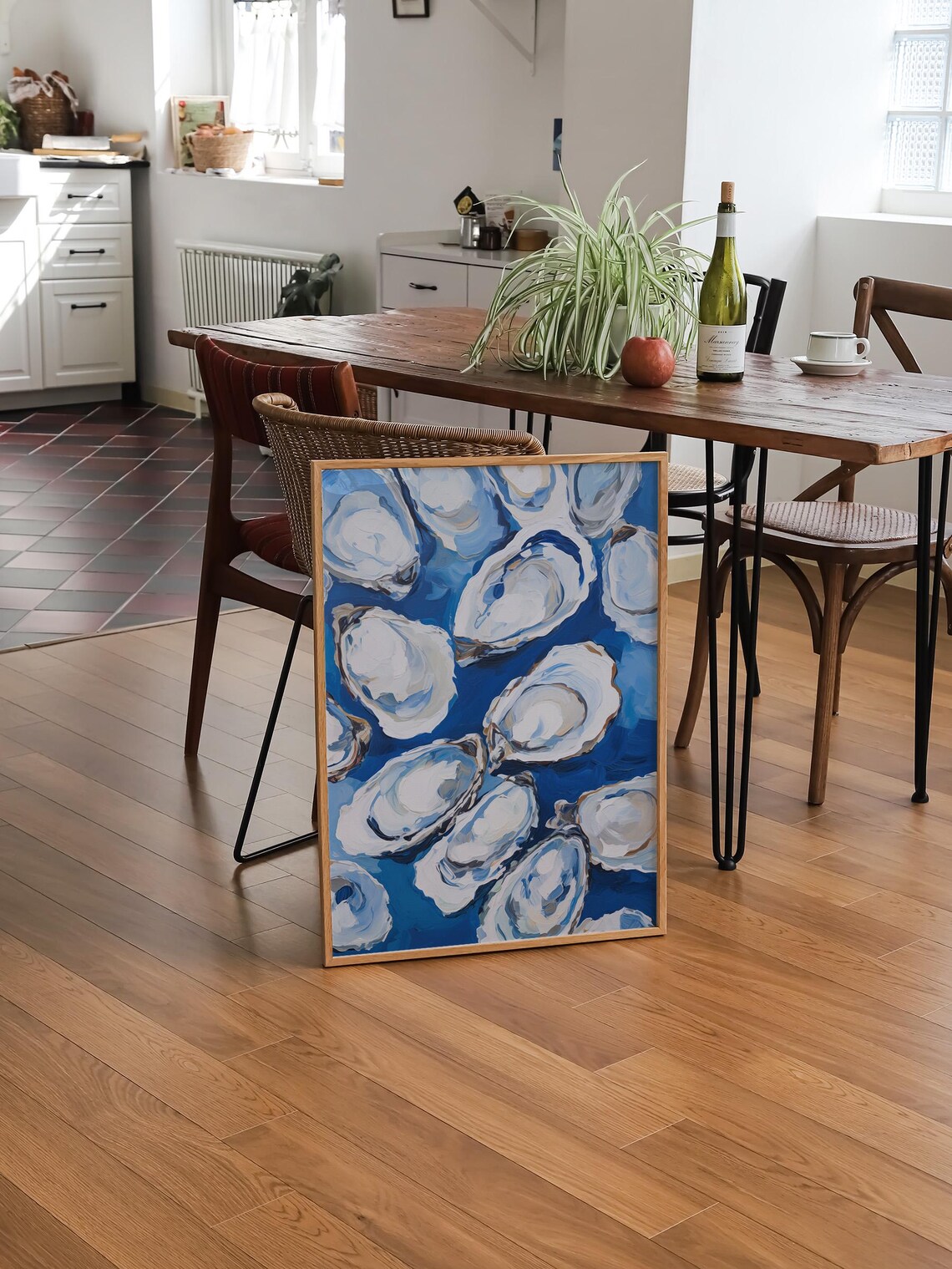 Oysters Art Print, Coastal Summer Food Illustration - Image 2