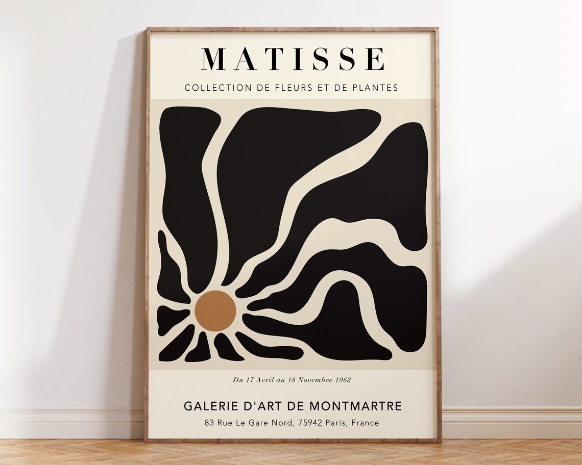 Matisse Flower Market Minimal Botanical Art Print