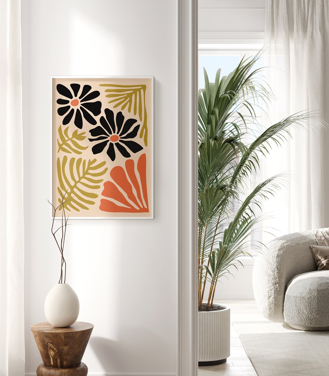 Abstract Boho Flowers, Matisse-Inspired Art Print - Image 2