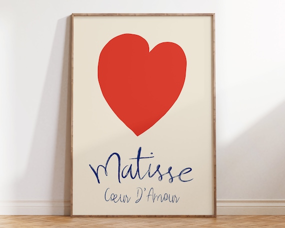 Matisse Cut-Out Heart, Mid-Century Art Print