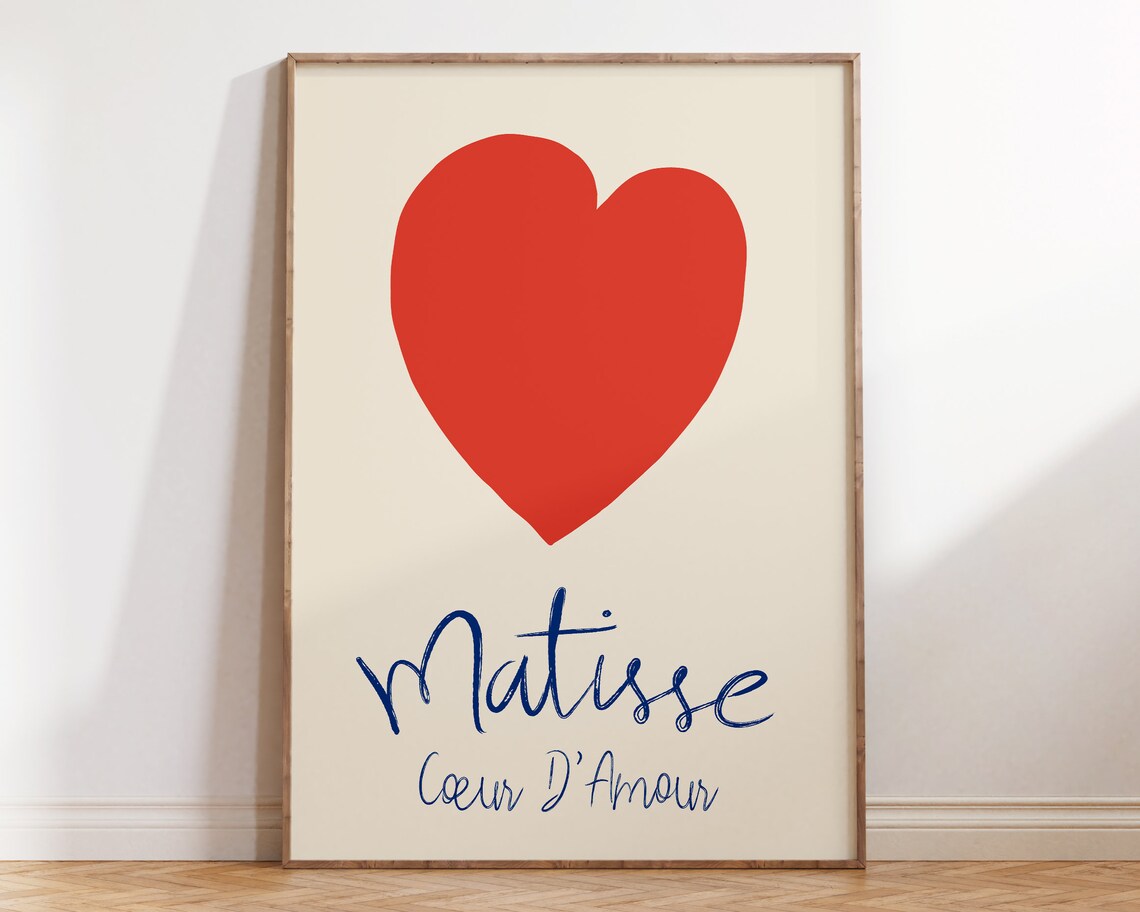 Matisse Cut-Out Heart, Mid-Century Art Print