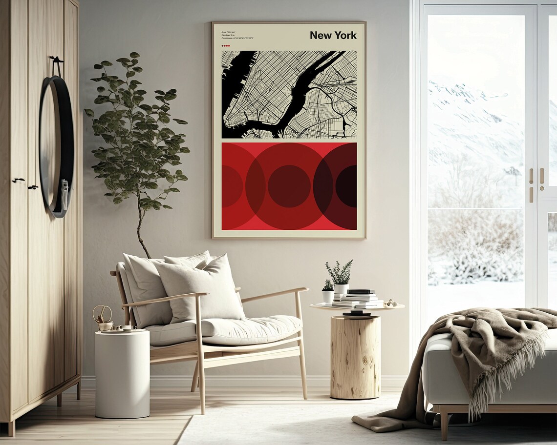 New York Reimagined Modern Map Poster - Image 2