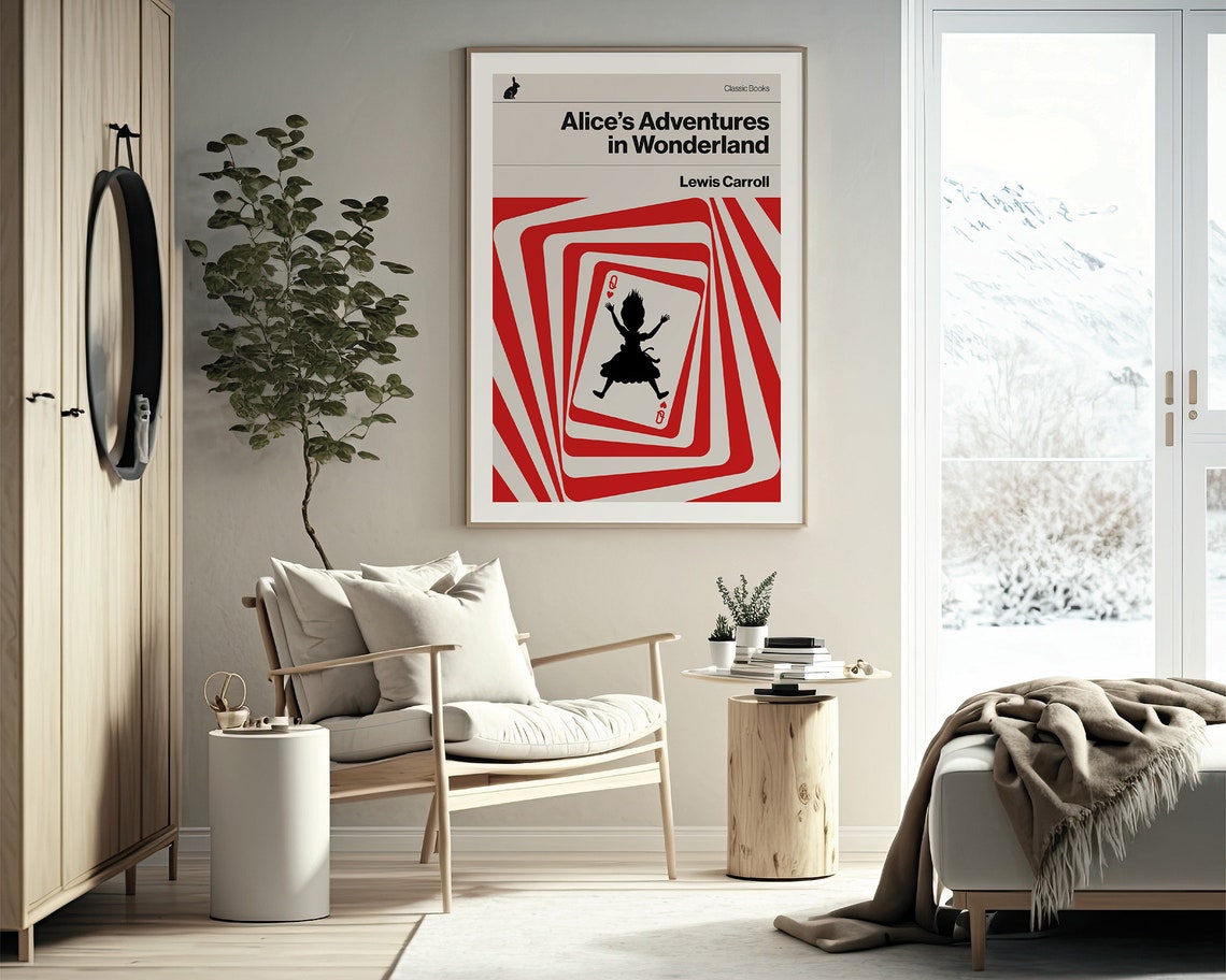 Alices Adventures in Wonderland Lewis Carroll Book Cover Art Poster - Image 2