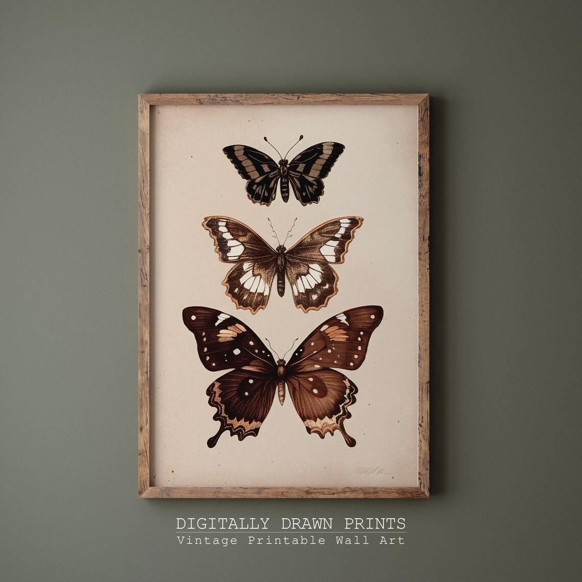 Butterfly Print, Neutral Farmhouse Wall Decor - Image 3