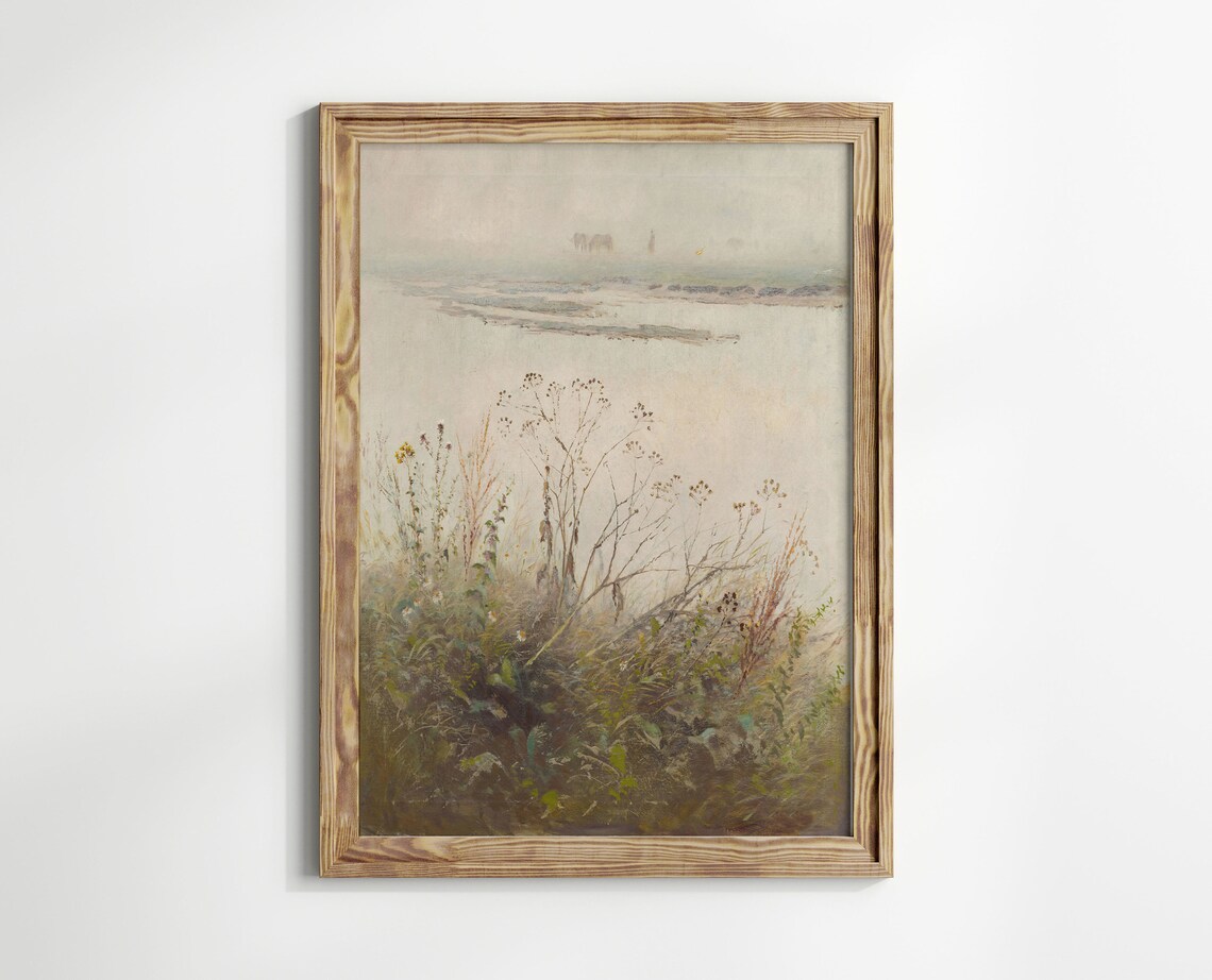 Vintage Botanical Wildflower Art Print, Muted Country Decor - Image 3