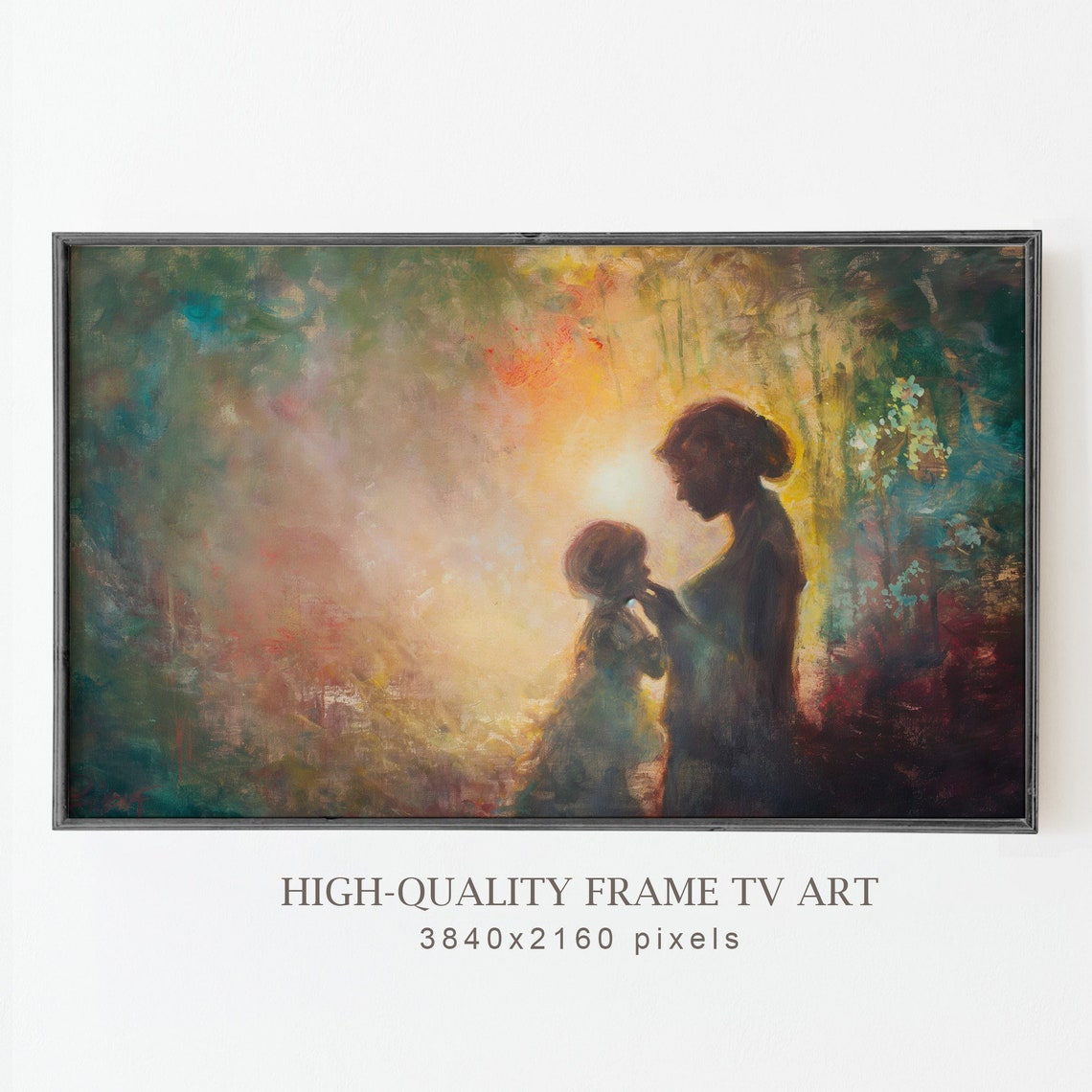 Vintage Moody Mothers Day Frame Tv Art Mother And A Child Antique Oil Painting For Tv Happy Mothers Day Tv Screensaver - Image 5