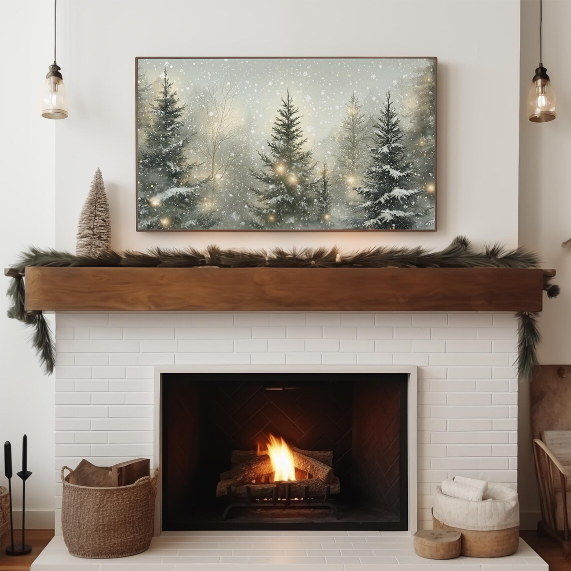 Winter Forest Christmas Holiday Decor Art Print - Image 5