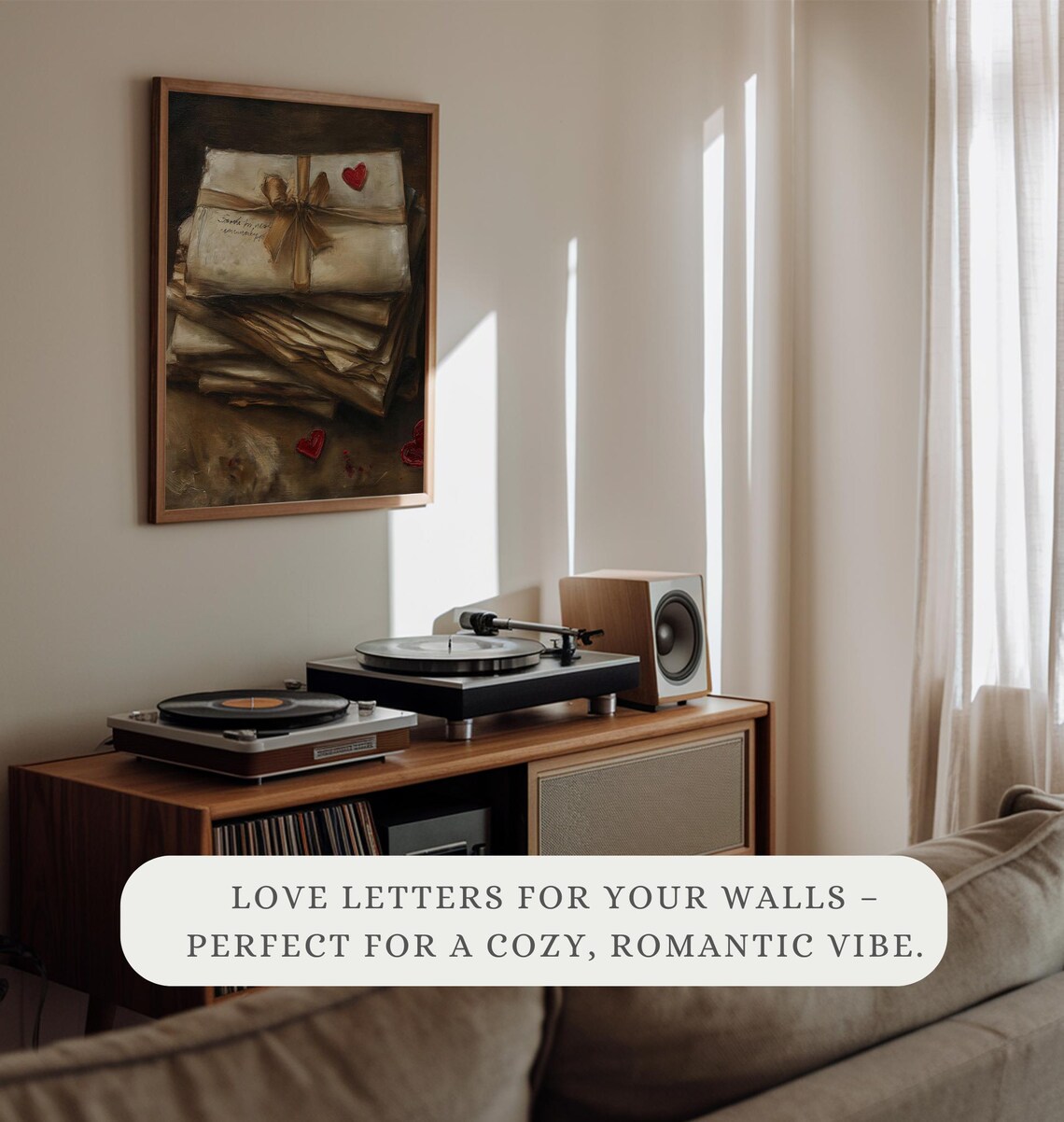 Vintage Love Letters Art Print, Cottagecore Decor - Image 3