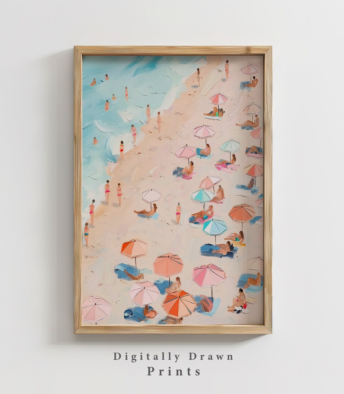 Summer Coastal Landscape Abstract Beach Art Print - Image 2