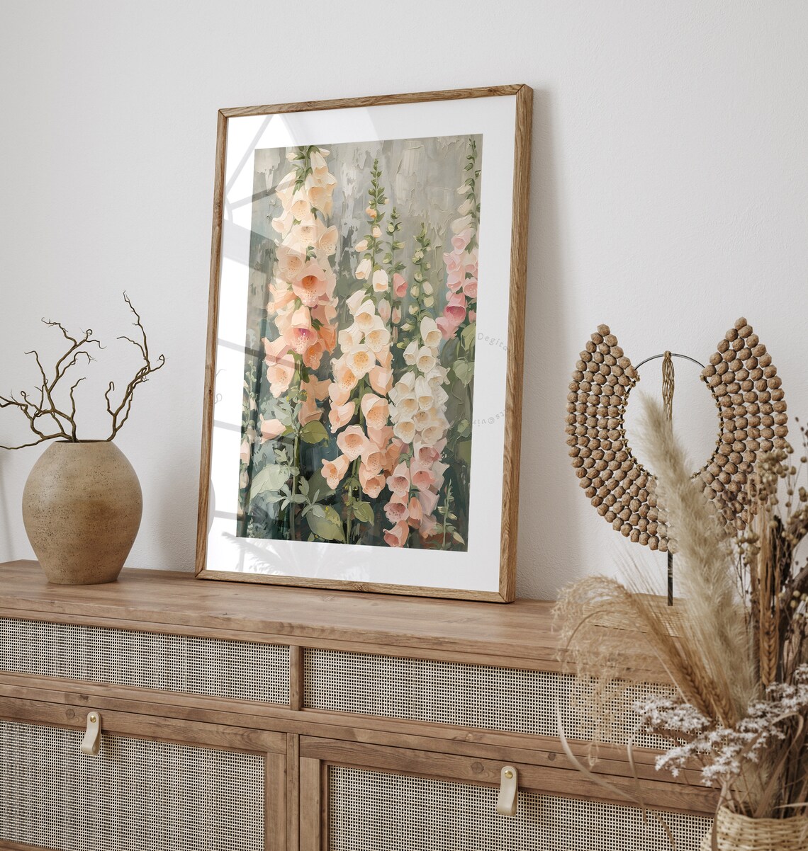 Wildflower Field Landscape, Vintage Floral Art Print - Image 3