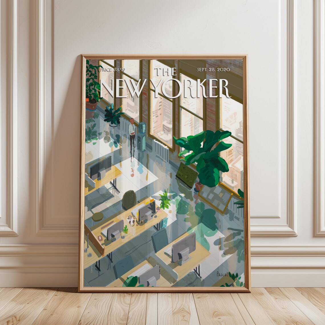 Vintage Office Magazine Cover, Editorial Poster