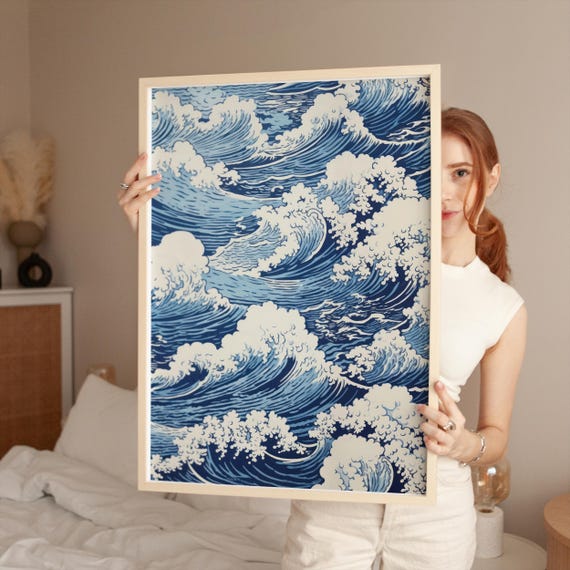 Japanese Ocean Waves Print