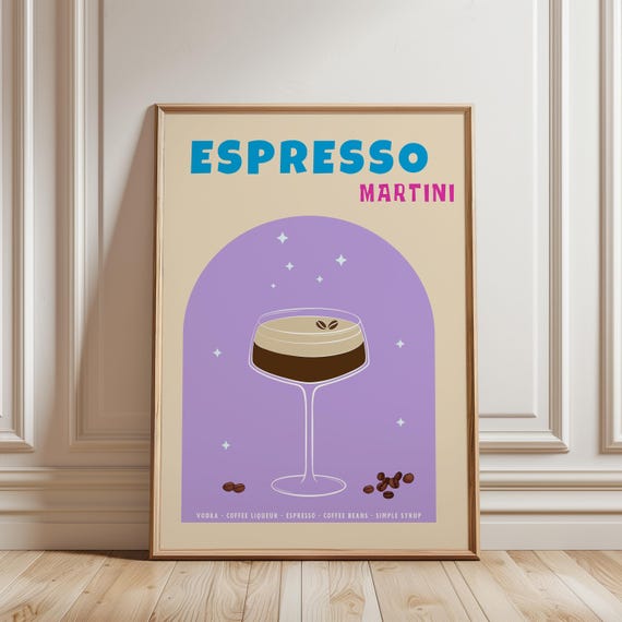 Espresso Martini Cocktail Poster Print