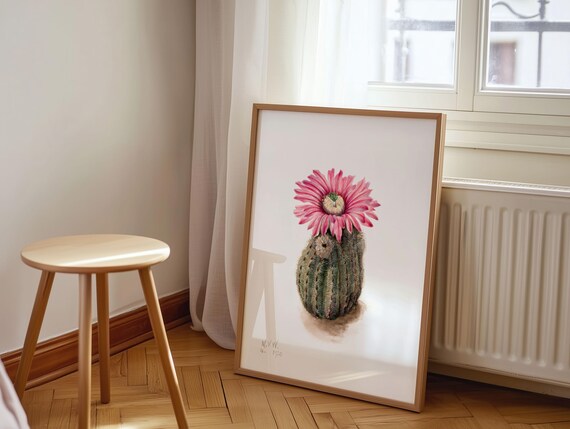 Turkeyhead Cactus Art Print Mary Vaux Walcott Vintage Botanical Canvas