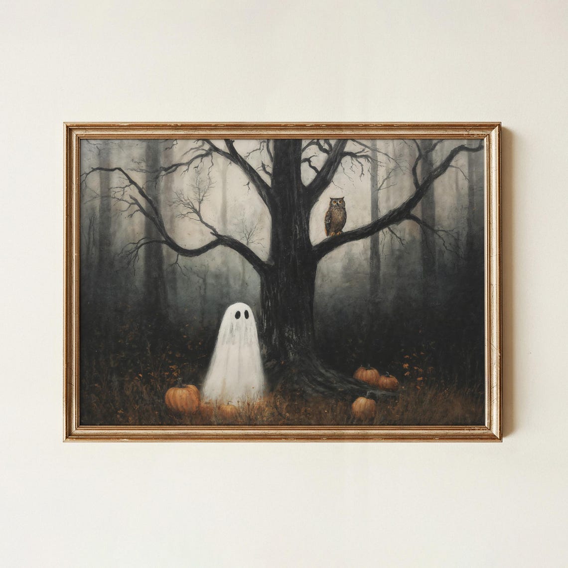 And Owl Halloween Print Dark Academia Wall Art