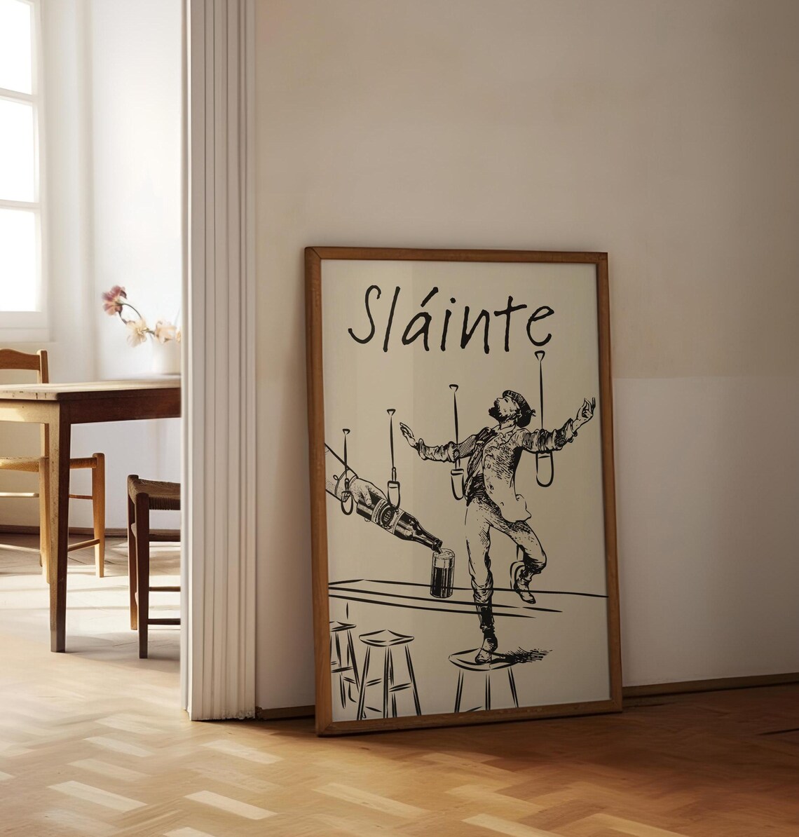 Slainte Irish Bar Wall Art Vintage Pub Sketch Toast Cheers Poster - Image 2
