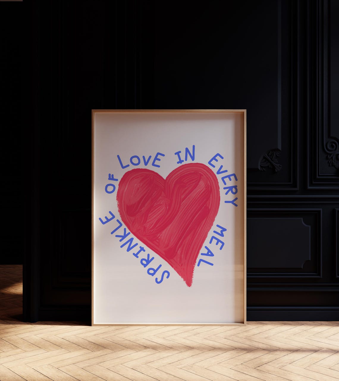 Sprinkle Of Love In Every Meal Chef Prints Heart Print Cute Kitchen Prints Feminine Kitchen Print - Image 2