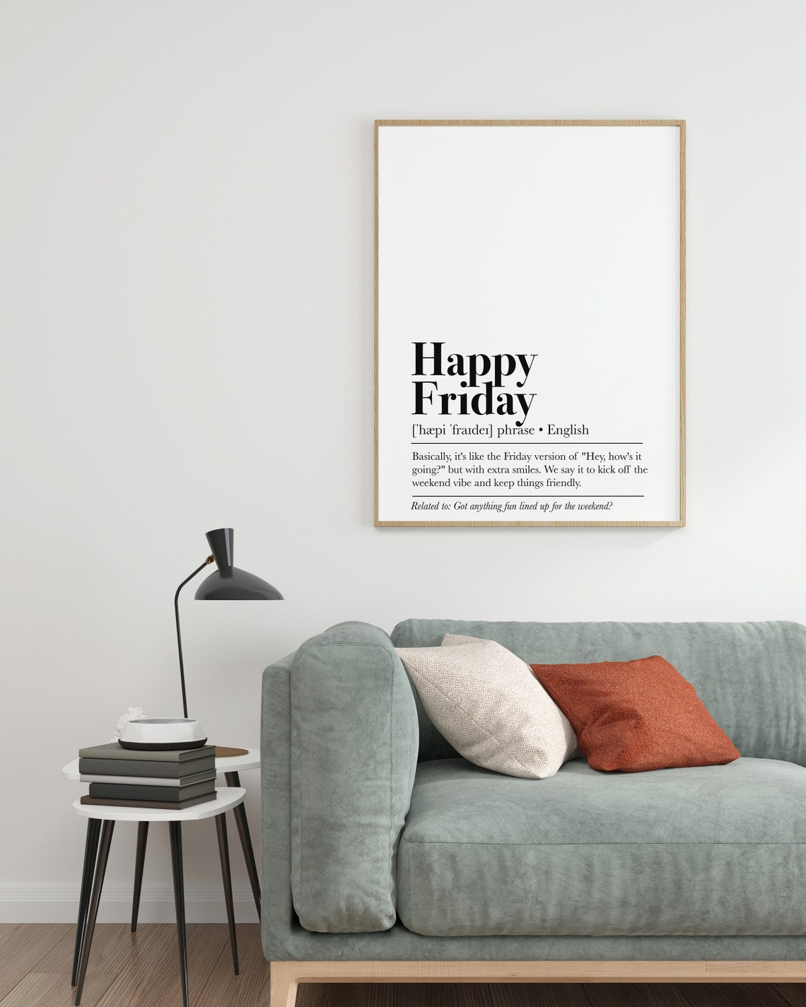 Happy Friday Dictionary Definition Funny Weekend Wall Art Decor - Image 3